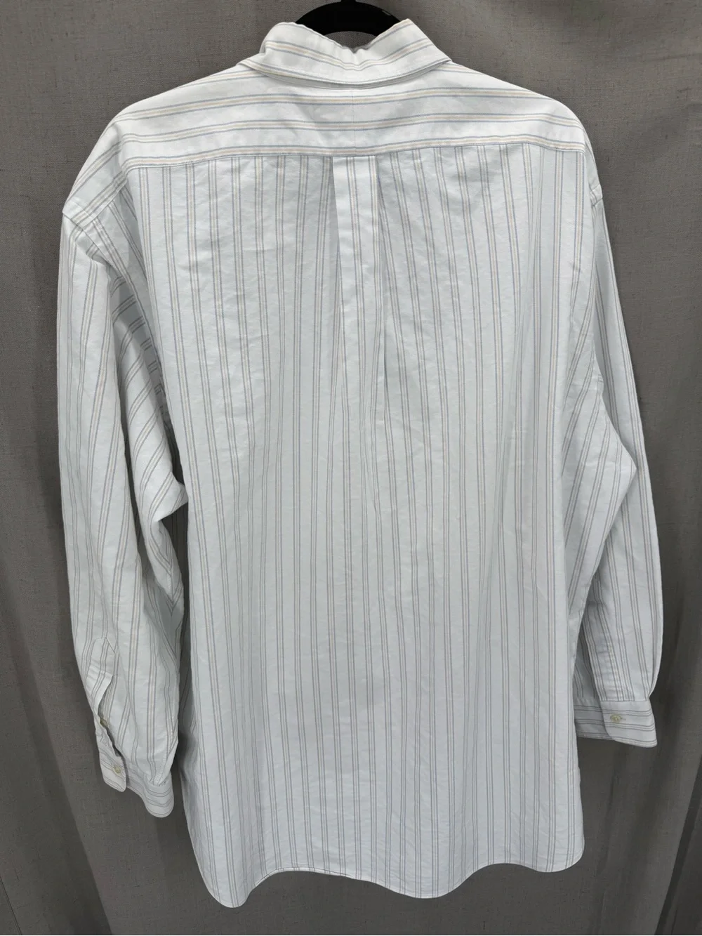 Ralph Lauren Yarmouth striped buttondown shirt beige embroidered pony logo sz XL